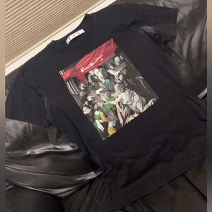 Rare Mens Off-White Caravaggio Painting Short-Sleeve Slim Tee Shirt in Black